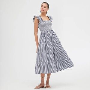 Hill House Ellie Nap Dress Navy Stripe XL